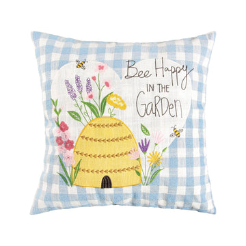 C&F Home Throw Pillows Spring Bee Happy In Blue Throw Pillow*